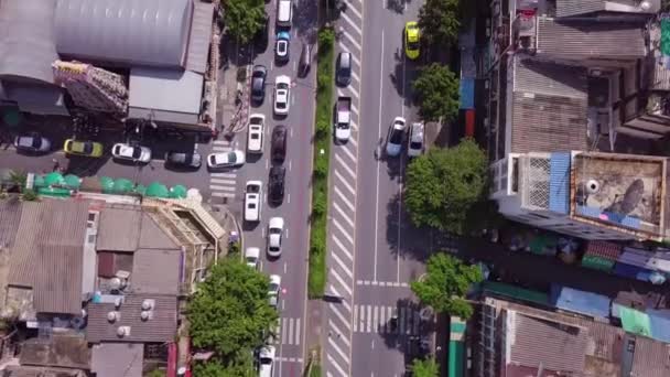 Дрони Вулиць Бангкока Таїланд — стокове відео