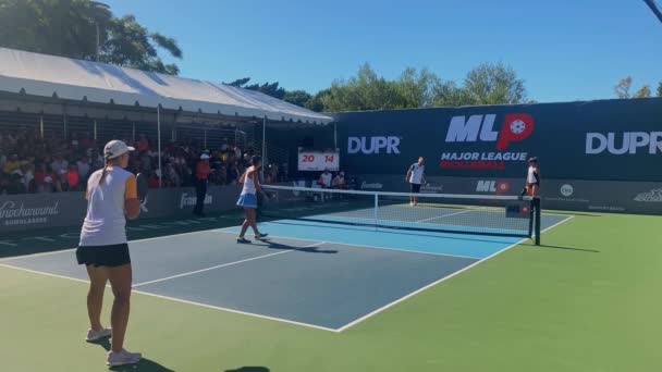 Newport Beach California Abd Düzenlenen Major League Pickleball Turnuvasında Yoğun — Stok video