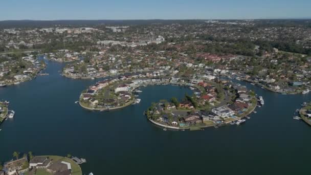 Aerial Drone View James Cook Island Neighborhood Establishing Shot Australian — Stock Video