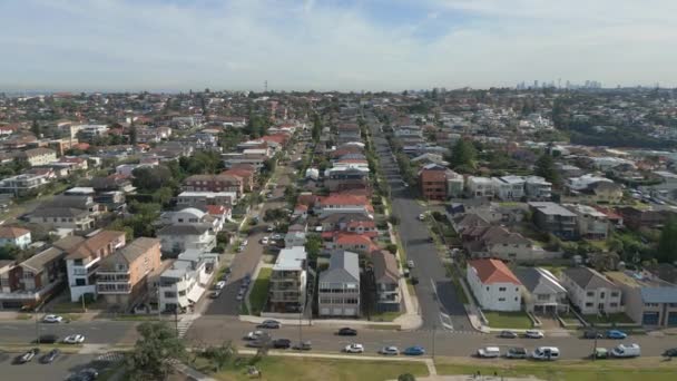 Aerial Overhead Shot Small Australian Town Village Establishing Shot Shows — Vídeo de stock