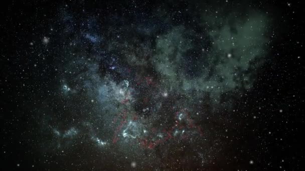 Όψη Του Νεφελώματος Του Διαστήματος Που Αιωρείται Στο Σκοτεινό Σύμπαν — Αρχείο Βίντεο