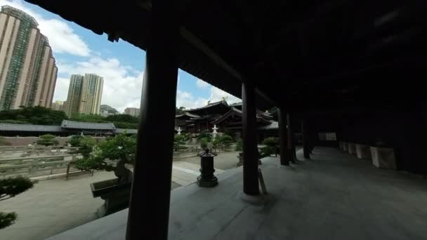 Salón Maitreya Chi Lin Nunnery Nan Lian Garden Hong Kong — Vídeo de stock