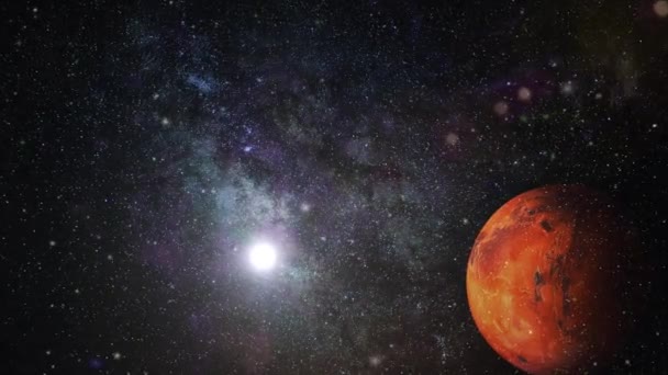 Mars Bolygó Univerzumban Tér — Stock videók