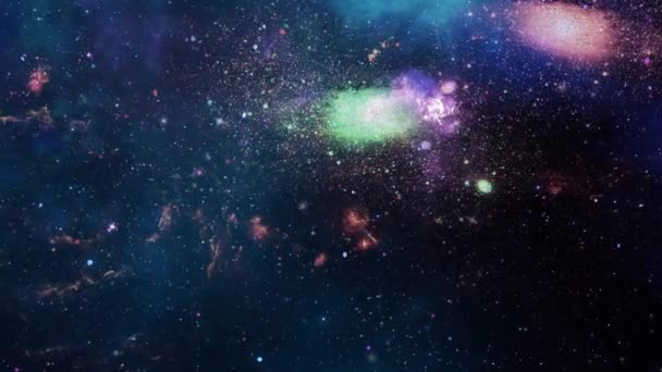 Вид Двух Галактик Находящихся Средней Вселенной — стоковое видео