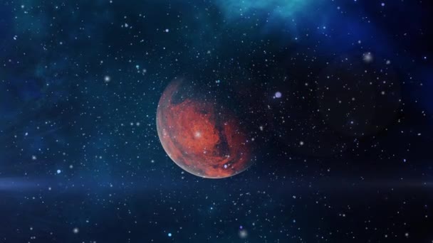 Mars Planet Universum Mit Sternenhintergrund — Stockvideo
