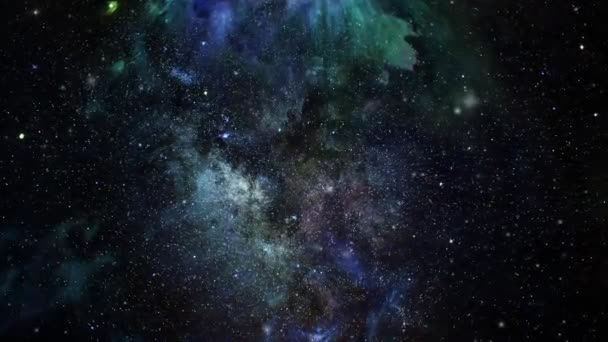Vizualizați Universul Norii Nebuloși Plutind Jurul — Videoclip de stoc