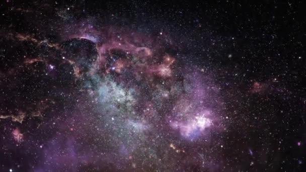 4K星雲は暗い宇宙で動いています — ストック動画