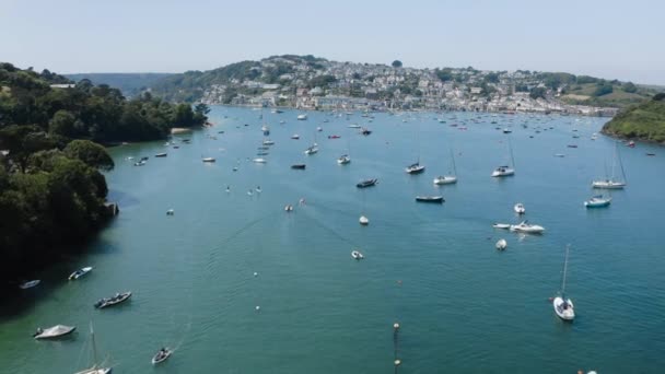 Γραφική Θέα Των Εκβολών Salcombe Και Kingsbridge Στο South Hams — Αρχείο Βίντεο