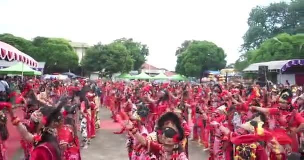 Kelana Topeng Dance Bij Uitvoering Van Cirebon Traditionele Dans Festival — Stockvideo
