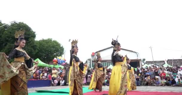 Danza Cultural Clásica Gegesik Cirebon Lengser Una Las Danzas Tradicionales — Vídeo de stock