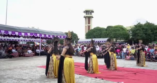 Danza Cultural Clásica Gegesik Cirebon Lengser Una Las Danzas Tradicionales — Vídeos de Stock