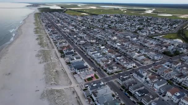 Αεροφωτογραφία Της Ocean City Γειτονιά New Jersey — Αρχείο Βίντεο