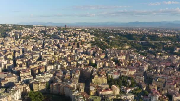 Vacker Antenn Utsikt Över Stadsdelen Neapel Italien — Stockvideo