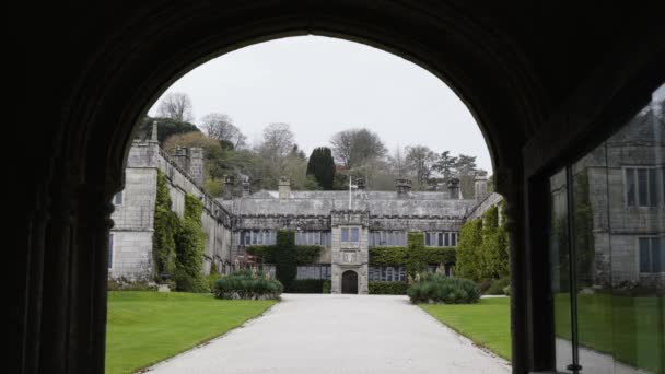 Lanhydrock Victorian Mansion Garden Cornwall Großbritannien Statischer Schuss — Stockvideo