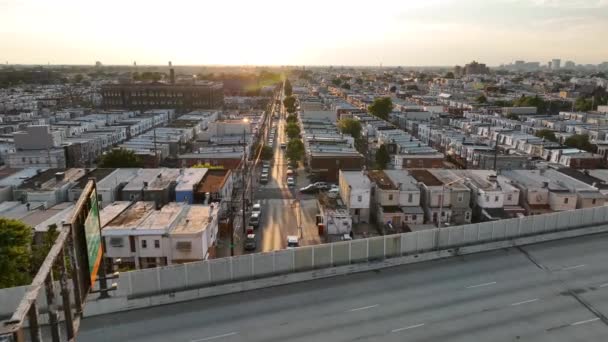 Бідні Міські Будинки Америки Округ Низьким Рівнем Доходів Літо Золотої — стокове відео