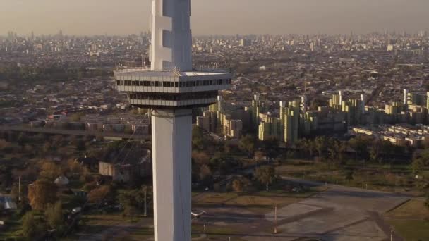 Letecký Pohled Torre Espacial Město Buenos Aires — Stock video