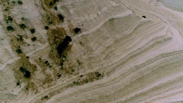 Ripple Beach Sand Textures Stair Turks Γκρεμός Ιταλία — Αρχείο Βίντεο