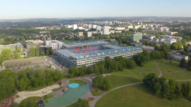 Zdjęcia Lotnicze Stadionu Henryka Reymana — Wideo stockowe