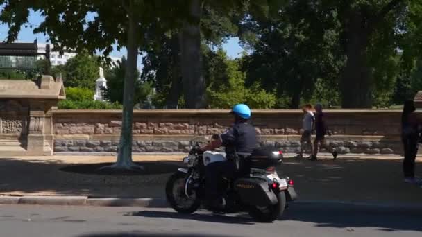 Agent Secret Service Motocyklu Temat Rządu Amerykańskiego — Wideo stockowe