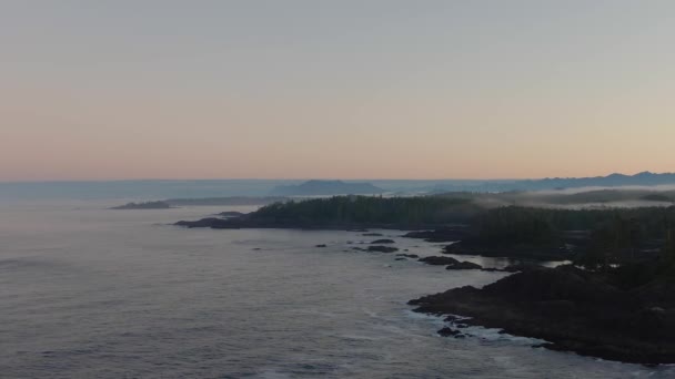 Ucluelet Isla Vancouver Columbia Británica Canadá Vista Aérea Pequeño Pueblo — Vídeos de Stock