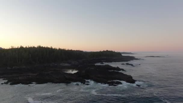 Ucluelet Vancouver Island British Columbia Kanada Luftaufnahme Einer Kleinstadt Der — Stockvideo