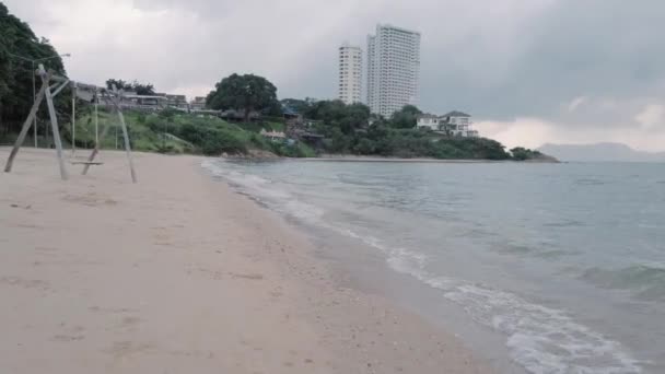 Beach Sea Sand Sky Landscape View Beach Sea Summer Day — Vídeos de Stock