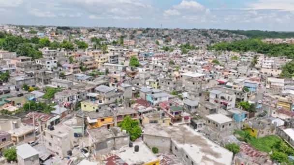 Santo Domingo Daki Ensanche Simn Bolvar Sektörü Nün Renkli Eski — Stok video