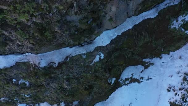 Caminho Nevado Montanha Entre Pico Ruivo Pico Arieiro Madeira — Vídeo de Stock