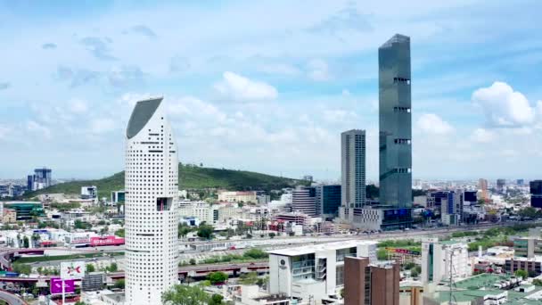Drone View Monterrey City Nuevo Len Meixico Drone Flying Forward — Stock Video