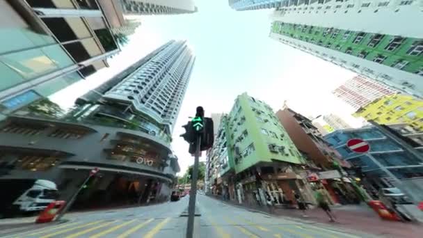 Timelapse Rascacielos Tong Lau Wan Chai Queen Road East Hong — Vídeo de stock