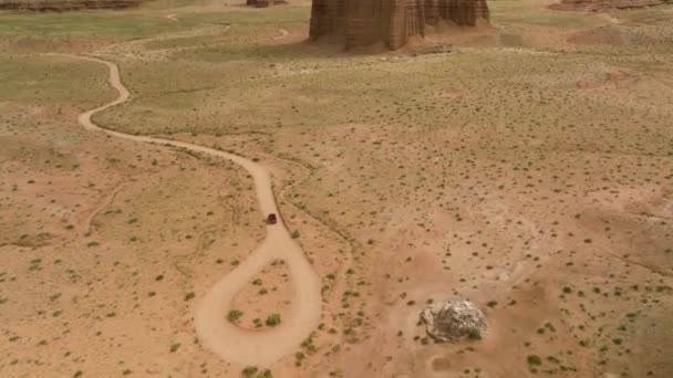 Drone Shot Temple Moon Temple Sun Cathedral Valley Capitol Reef — Stock video