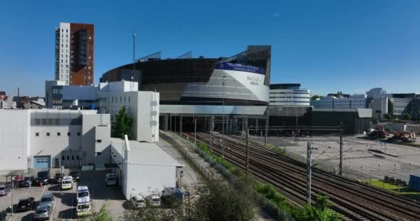 Widok Lotu Ptaka Przed Nokia Arena Lato Tampere Finlandia Zdjęcia — Wideo stockowe