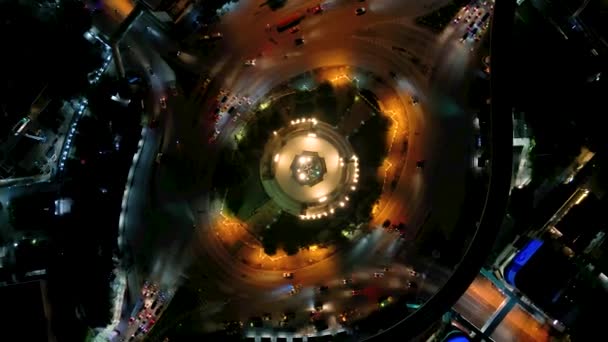 Filmato Drone Urbano Cinematografico Una Vista Aerea Della Rotonda Victory — Video Stock