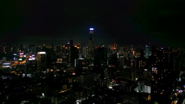 Cinematic Urban Drone Metraje Una Vista Aérea Edificios Rascacielos Centro — Vídeos de Stock