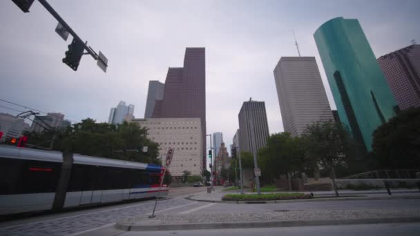 Establishing Shot Houston City Hall Building — Stock Video