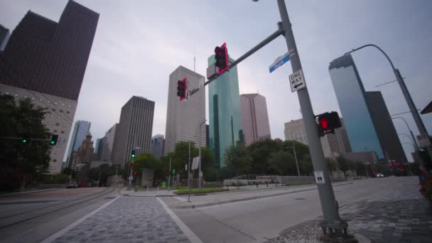 Messa Scena Dell Edificio Del Municipio Houston — Video Stock