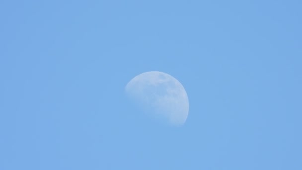 Vacker Måne Blå Himmel Månen — Stockvideo
