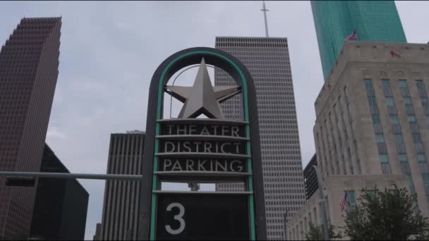 Vista Del Distrito Teatral Houston — Vídeo de stock