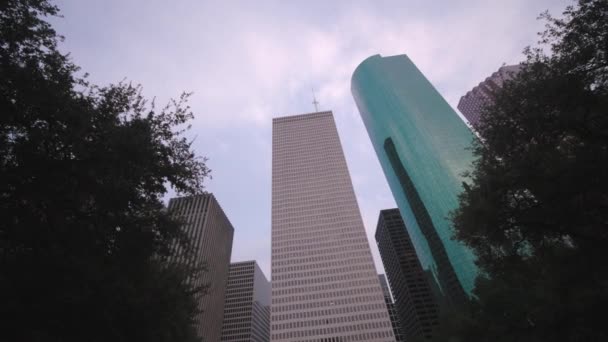 Estabelecendo Tiro Edifício Prefeitura Houston — Vídeo de Stock