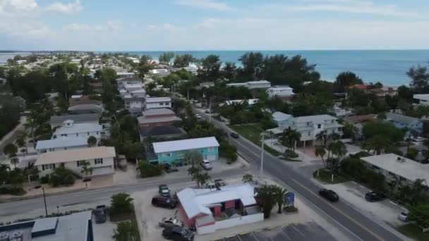 Pintoresca Hermosa Ciudad Insular Anna Maria Island Destino Invierno Muy — Vídeo de stock