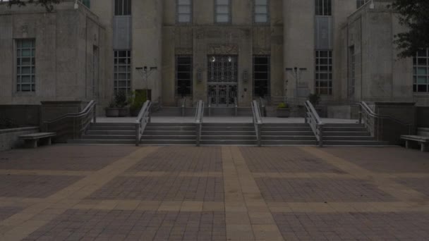 Vista Panorámica Revelando Edificio Del Ayuntamiento Houston — Vídeo de stock