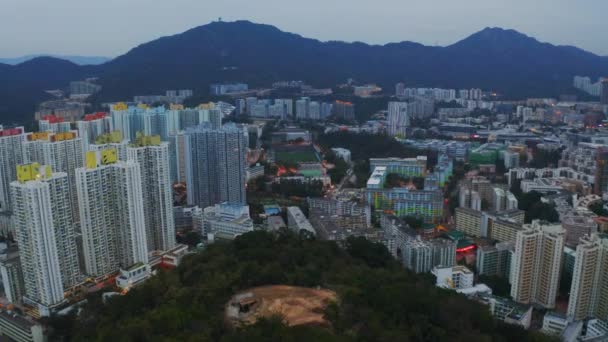 Drone Tiro Uma Área Rural Urbanizar Durante Dia Representando Classe — Vídeo de Stock