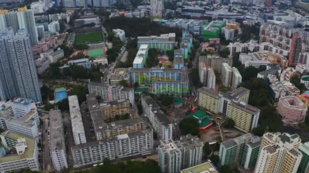 Drone Skott Urbanisera Landsbygden Dagen Representerar Den Lägre Klassen Stad — Stockvideo