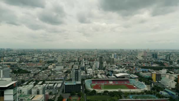 Film Drone Urbano Filmato Una Vista Aerea Edifici Grattacieli Nel — Video Stock