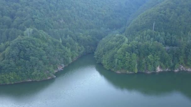 Manhã Calma Tranquila Lago Tarnita Enquanto Sol Nasce Enseada Pacífica — Vídeo de Stock