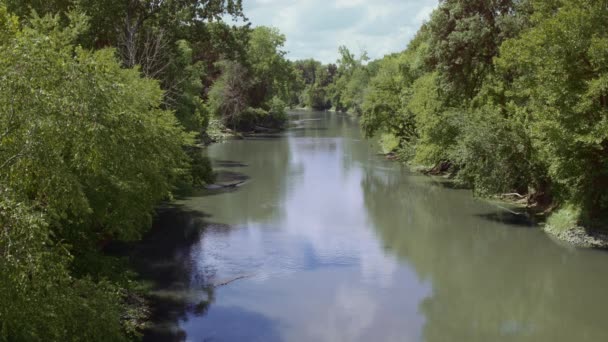 ノースカロライナ州の川の広いショット — ストック動画