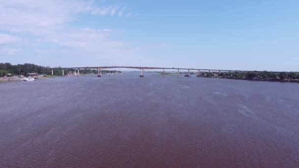 Aerial Shot Puente Ramonso Mariano Roque Alonso Paraguay — Stock Video