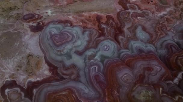 Experience Mars Earth Bentonite Hills Hanksville Utah Rainbow Colored Terrain — Stock Video