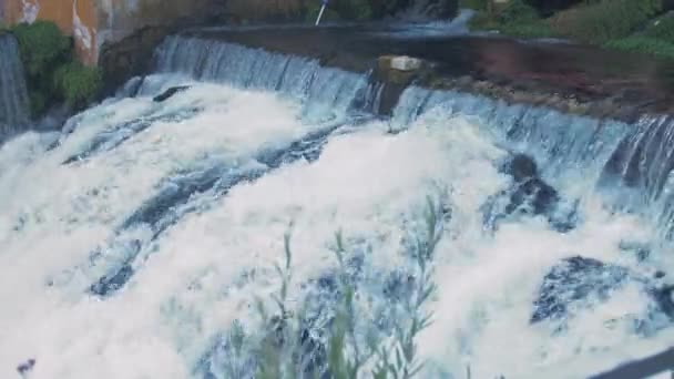 Поток Воды Circir Selalesi Морепродукты Ресторан — стоковое видео
