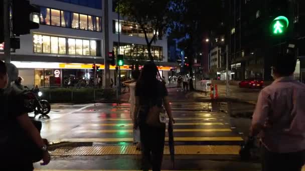 China Hong Kong Agosto 2022 Trabalhadores Que Passam Por Uma — Vídeo de Stock